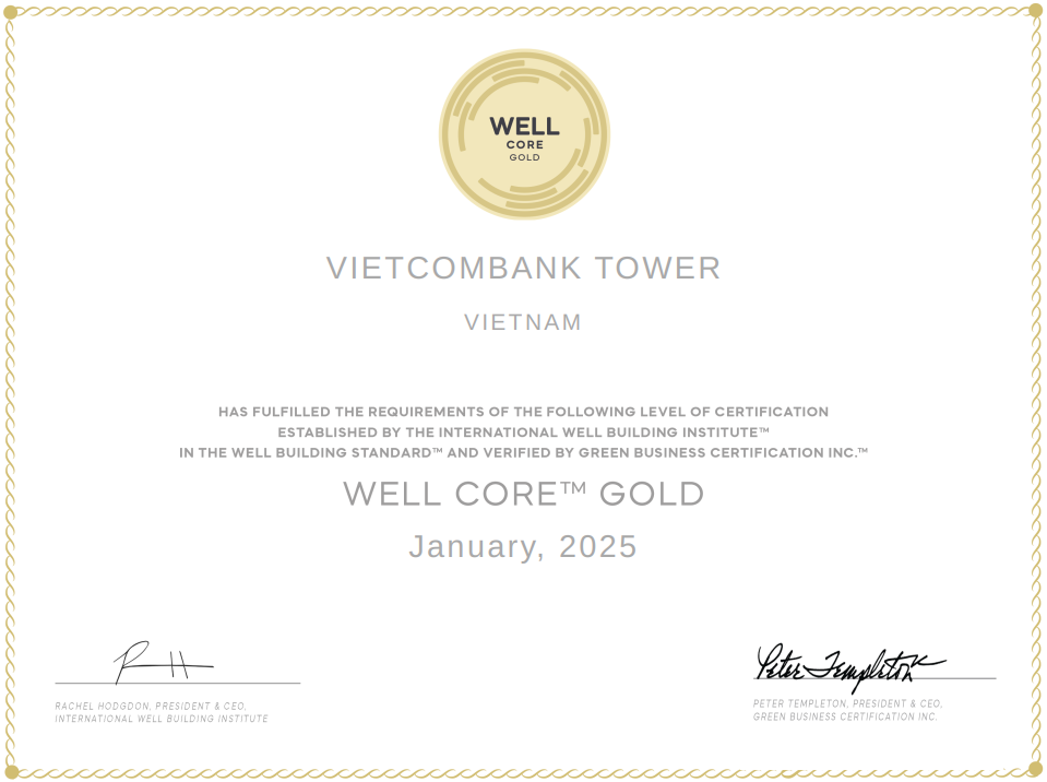 Chứng nhận WELL Core Gold